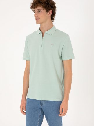 پولوشرت مردانه آبی فیروزه ای یو اس پولو