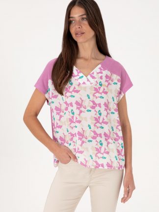 تیشرت زنانه صورتی روشن یو اس پولو