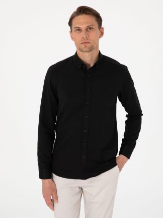 پیراهن مردانه مشکی پیرکاردین