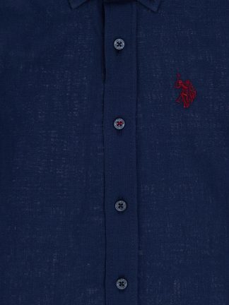 پیراهن پسرانه سرمه ای یو اس پولو