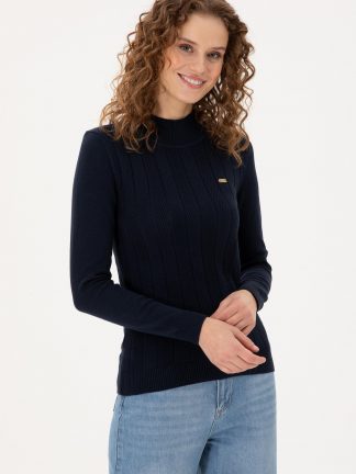 پلیور زنانه سرمه ای یو اس پولو