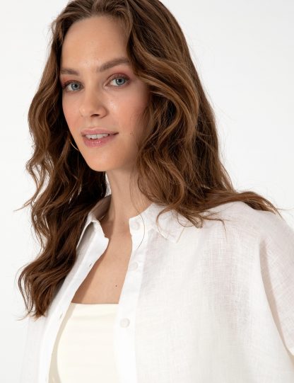 شومیز زنانه سفید پیرکاردین