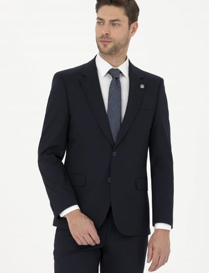 کت و شلوار مردانه سرمه ای پیرکاردین