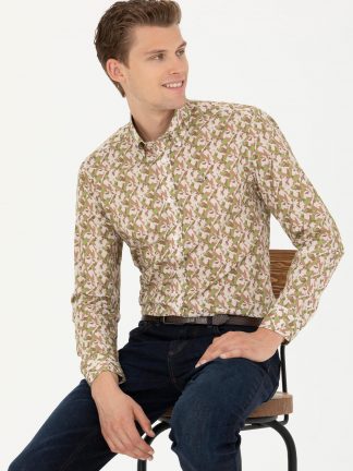 پیراهن مردانه طوسی یو اس پولو