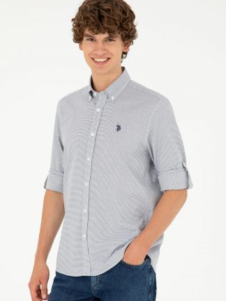 پیراهن مردانه سرمه ای یو اس پولو