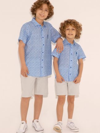 پیراهن پسرانه سرمه ای یو اس پولو