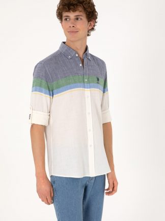 پیراهن مردانه سرمه ای یو اس پولو