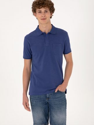 پولوشرت مردانه آبی لاجوردی روشن یو اس پولو