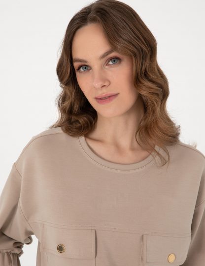 سویشرت زنانه بژ پیرکاردین
