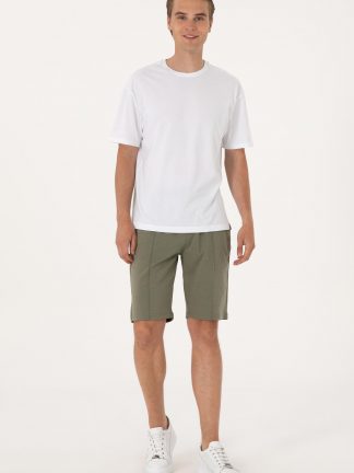 شلوارک مردانه خاکی تیره یو اس پولو