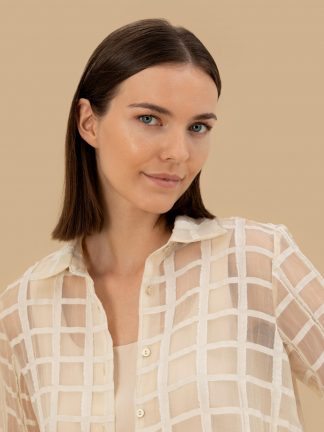 شومیز زنانه کرم پیرکاردین
