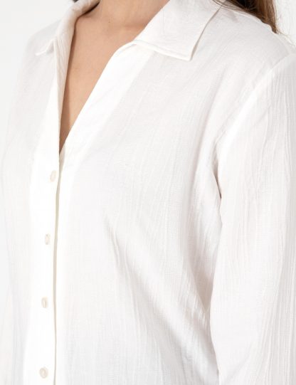 شومیز زنانه سفید پیرکاردین