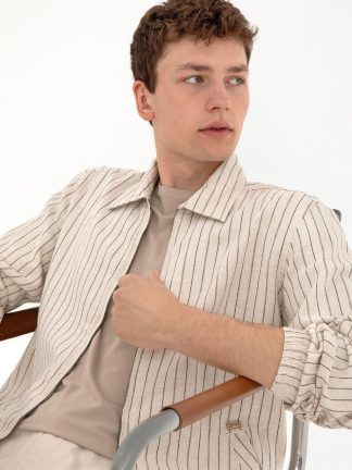 پیراهن مردانه کرم یو اس پولو