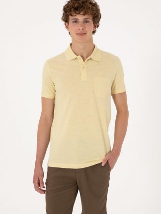 پولوشرت مردانه خاکی روشن یو اس پولو