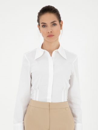 شومیز زنانه سفید پیرکاردین