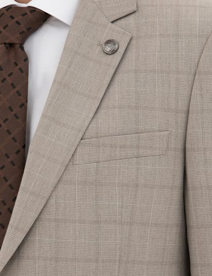 کت و شلوار مردانه قهوه ای روشن پیرکاردین