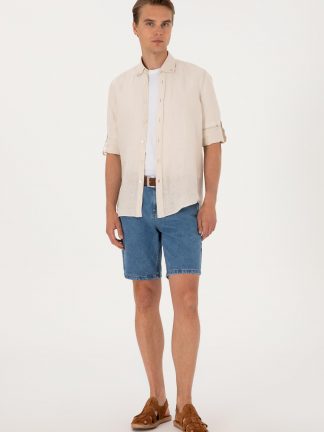 شلوارک مردانه آبی یو اس پولو