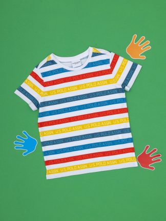 تی شرت پسرانه سفید یو اس پولو