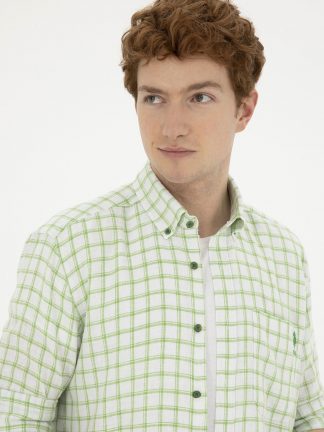 پیراهن مردانه سبز یو اس پولو