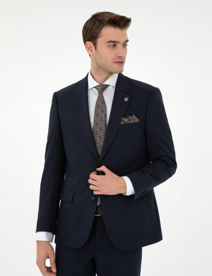 کت و شلوار مردانه سرمه ای پیرکاردین