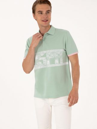 پولوشرت مردانه آبی فیروزه ای یو اس پولو