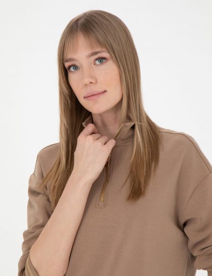 سویشرت زنانه نارگیلی پیرکاردین