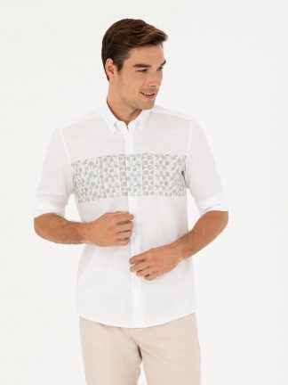 پیراهن مردانه سبز پیرکاردین