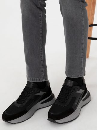 کفش کتانی و اسپرت مردانه مشکی پیرکاردین