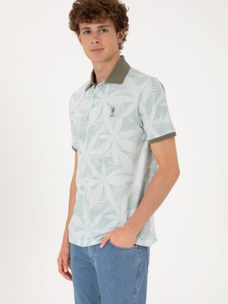 پولوشرت مردانه آبی فیروزه ای یو اس پولو