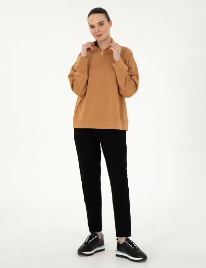 سویشرت زنانه شتری پیرکاردین