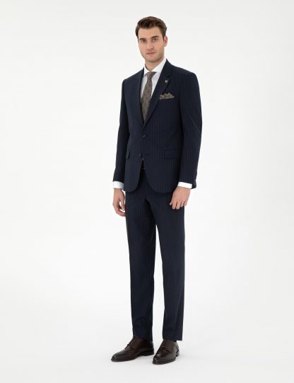 کت و شلوار مردانه سرمه ای پیرکاردین