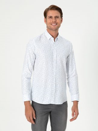 پیراهن مردانه آبی پیرکاردین