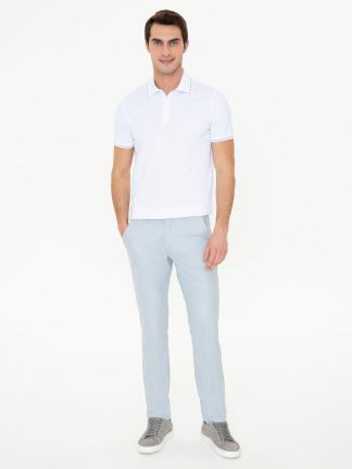 شلوار کتان مردانه آبی روشن پیرکاردین