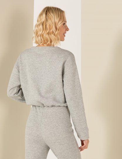 سویشرت زنانه خاکی ملانژ پیرکاردین