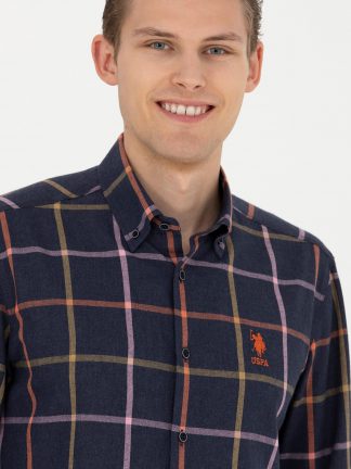 پیراهن مردانه سرمه ای یو اس پولو