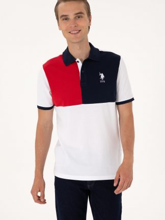 پولوشرت مردانه سفید یو اس پولو