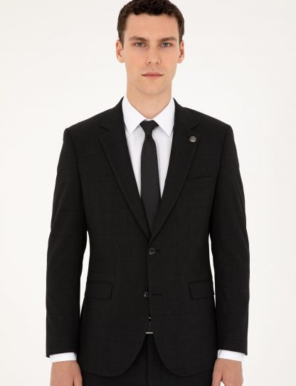 کت و شلوار مردانه خاکستری تیره پیرکاردین