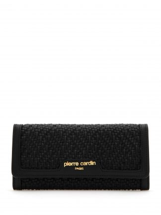 کیف پول زنانه مشکی پیرکاردین