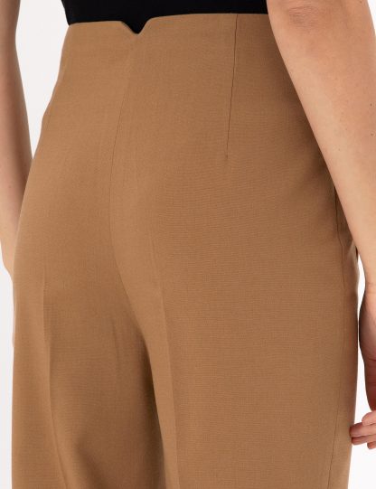 شلوار پارچه ای زنانه بژ پیرکاردین