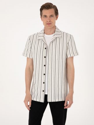 پیراهن مردانه سرمه ای پیرکاردین