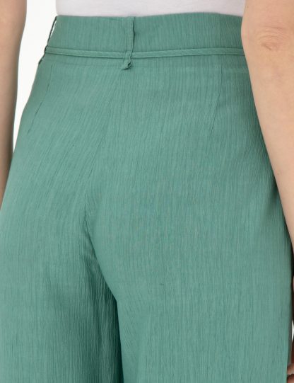 شلوار پارچه ای زنانه سبز پیرکاردین