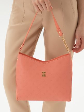 کیف دوشی زنانه مرجانی پیرکاردین