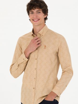 پیراهن مردانه طوسی یو اس پولو