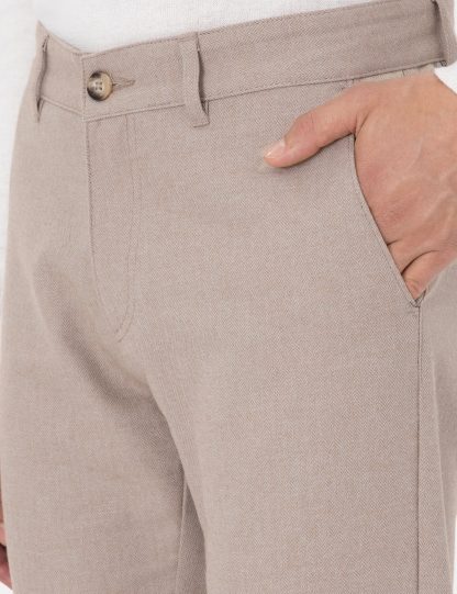 شلوار کتان مردانه بژ پیرکاردین