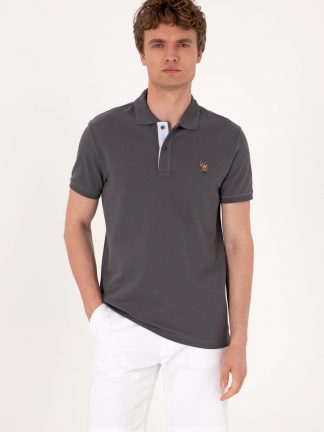 پولوشرت مردانه خاکستری تیره یو اس پولو