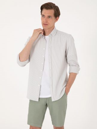 پیراهن مردانه خاکستری پیرکاردین