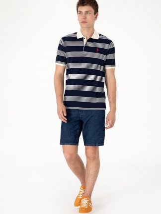 شلوارک مردانه آبی تیره یو اس پولو