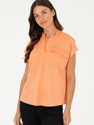 تیشرت زنانه سالمون یو اس پولو