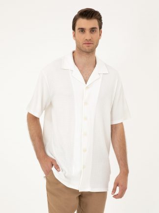 پیراهن مردانه سفید پیرکاردین