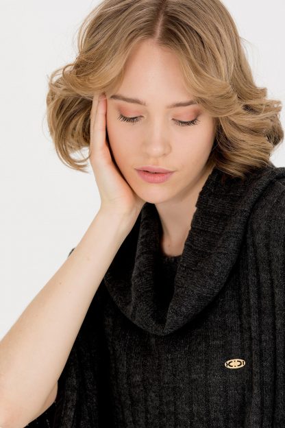 ژاکت زنانه خاکستری تیره یو اس پولو